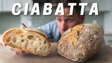 Ιταλική συνταγή ψωμιού Ciabatta